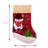 14X9 Xmas Stocking Sack Snowman Christmas Gift Bag Hanging Gift Stocking Bag