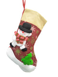 14X9 Xmas Stocking Sack Snowman Christmas Gift Bag Hanging Gift Stocking Bag
