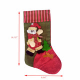 14X9 Xmas Stocking Sack Santa Christmas Gift Bag Hanging Gift Stocking Bag