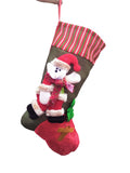 14X9 Xmas Stocking Sack Santa Christmas Gift Bag Hanging Gift Stocking Bag