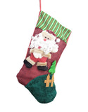 14X9 Xmas Stocking Sack Santa Christmas Gift Bag Hanging Gift Stocking Bag