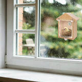 See Through Window Mirrored Bird House   Suction Cup Window Bird House