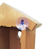 See Through Window Mirrored Bird House   Suction Cup Window Bird House