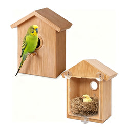See Through Window Mirrored Bird House   Suction Cup Window Bird House