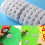 White Hoop & Loop Dot Glue Dot Craft Tape Vel Crow Adhesive Dot 500Set 17MM DIA