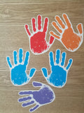 42 Handprint Sticker Paper Easy Write Paper Classroom Decor Wall Floor Art Craft