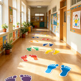 42 Footprint Self Adhesive Sticker Film Laminated Easy Write Wall Floor Decor Craft Stairs Walk  15038 Foot