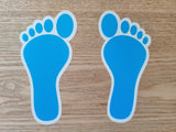 42 Footprint Self Adhesive Sticker Film Laminated Easy Write Wall Floor Decor Craft Stairs Walk  15038 Foot