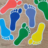 42 Footprint Self Adhesive Sticker Film Laminated Easy Write Wall Floor Decor Craft Stairs Walk  15038 Foot