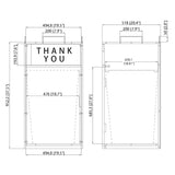 Maple Commercial Trash Bin Receptacle Cabinet Hinged Door Tray Top 26 Gal 15052+119231