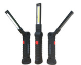 Fold LED Flashlight Rechargeable Worklight Magnet Hook Safe Emergency Camp HVAC