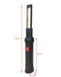 Fold LED Flashlight Rechargeable Worklight Magnet Hook Safe Emergency Camp HVAC