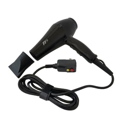 Professional Salon Hair Dryer Powerful 2000 watt Blow Dryer Quiet Hairdryer with Concentrator Nozzle Attachment Black