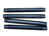 8 Black Pipe Decor 1/2 Dia Malleable Cast Iron Pipe Steel Hallf Inch Threaded