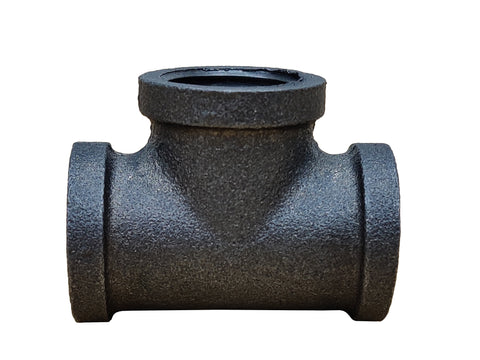 1/2 Tee Black Pipe Connector Rustic Industrial Vintage DIY Shelf Tube Parts