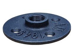 Black Pipe Flange 1/2 Connector Rustic Industrial Vintage Shelf Tube Parts