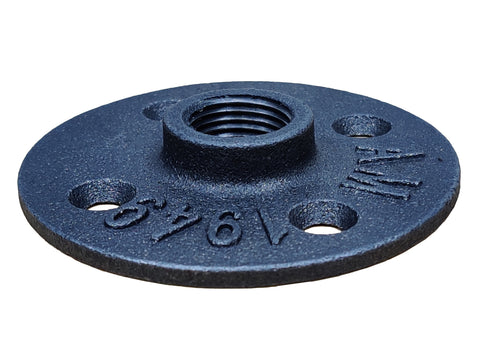 Black Pipe Flange 1/2 Connector Rustic Industrial Vintage Shelf Tube Parts