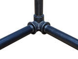Black Pipe Flange 1/2 3 Way Connector Rustic Industrial Vintage Shelf Tube Part