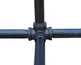 Black Pipe Flange 1/2 4 Way Connector Rustic Industrial Vintage Shelf Tube Part