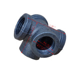 Black Pipe Flange 1/2 5 Way Connector Rustic Industrial Vintage Shelf Tube Part