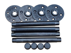 Shelf Bracket 8 Long 1/2 Black Pipe Rustic Industrial Vintage Shelf Wallmout Tube Part
