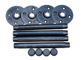 Shelf Bracket 8 Long 1/2 Black Pipe Rustic Industrial Vintage Shelf Wallmout Tube Part