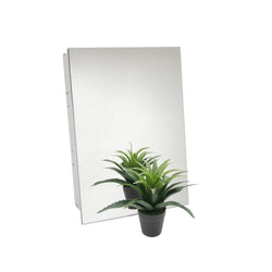 16X24 Recess Glass Mirror Vanity Bathroom Medicine Cabinet Aluminum Frame