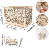 DIY Wedding Card Box Rustic Wood Card Box Gift Card Holder for Wedding Banquet 15113