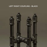 1/2" Black Malleable Iron Straight Left/Right Coupling Reverse Opposite Thread 15114