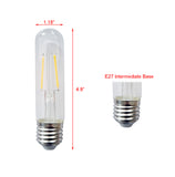 2W LED T6.5 Tubular Exit Sign Light E17 Base Appliance Bulb (20W Equivalent) 6K 15117 8PK