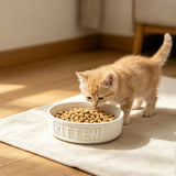 Kitten Cat Pet Bowls Heavyweight Ceramic Dish Stays Put Chew Proof Food Water 15118