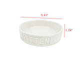Kitten Cat Pet Bowls Heavyweight Ceramic Dish Stays Put Chew Proof Food Water 15118