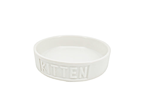 Kitten Cat Pet Bowls Heavyweight Ceramic Dish Stays Put Chew Proof Food Water 15118