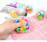 SQUEEZY PEEZY Squishy Sensory Stress Relief Ball Toy Autism Anxiety Fidget Beads