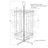 24 Pocket 5X7 Greeting Card Rack Post Card Birthday Christmas Holiday Display Rack Stand Countertop Tabletop Spinner Rack