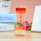 Fun Classic Fidget Sensory Toy Liquid Oil Bubbler Motion Timer Hourglass Autism`