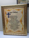 The Lord's Prayer 2 Sided Hang or Wall Mount Christian Plaque Frame Holder