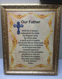The Lord's Prayer 2 Sided Hang or Wall Mount Christian Plaque Frame Holder