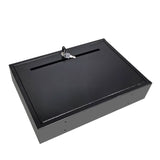17X12X3.5" Metal Suggestion Box Key Rent Check 12X0.5" Slot Offering Wallmount 15132-special