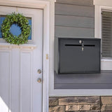 17X12X3.5" Metal Suggestion Box Key Rent Check 12X0.5" Slot Offering Wallmount 15132-special