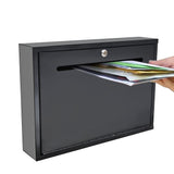 17X12X3.5" Metal Suggestion Box Key Rent Check 12X0.5" Slot Offering Wallmount 15132-special