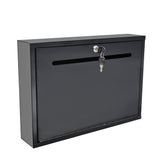 17X12X3.5" Metal Suggestion Box Key Rent Check 12X0.5" Slot Offering Wallmount 15132-special