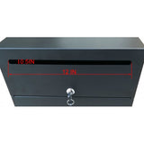 Metal Suggestion Box Mailbox Drop Box Locking Collection Box Donation Wall Mount