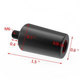 Black Beer Tap Handle Ferrule Hardware M6 to 3/8 - 16 Thread 1.1 Connector 15135 BLACK