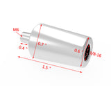Black Beer Tap Handle Ferrule Hardware M6 to 3/8 - 16 Thread 1.1 Connector 15135 CHROME