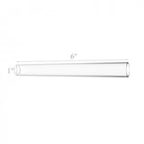 FixtureDisplays® Clear Acrylic Tube 1"Diameter Nominal(25MM to be exact,or0.98"exact outside dim)x6" Long,5/64"(2mm) Wall Open Ended Thickness 15136-6"