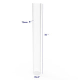 Clear Acrylic Tube 4¡± (nominal) Diameter (3.937 exact outside dim) x 36 Long, 5/64(2mm) Wall Open Ended 15139 36 4PK
