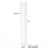 Clear Acrylic Tube 4¡± (nominal) Diameter (3.937 exact outside dim) x 36 Long, 5/64(2mm) Wall Open Ended 15139 36 4PK