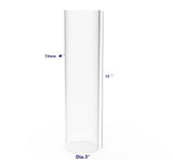 Clear Acrylic Tube 3 Diameter (2.953 exact outside dim) x 12 Long, 5/64(2mm) Wall Open Ended 15140 12 1PK