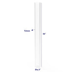 Clear Acrylic Tube 3 Diameter (2.953 exact outside dim) x 36 Long, 5/64(2mm) Wall Open Ended 15140 36 4PK
